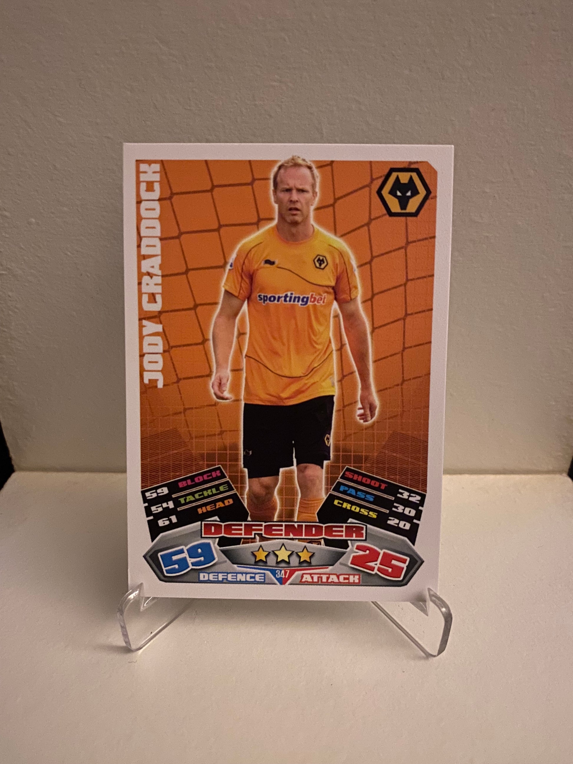 Topps Match Attax Premier League 2011/2012 Wolverhampton Jody Craddock