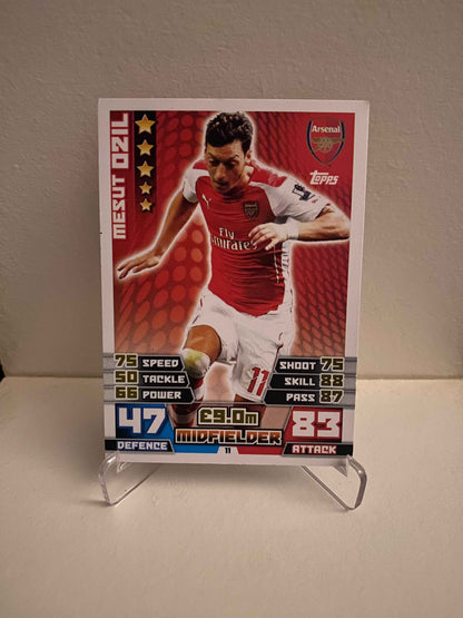 Fodbold kort Topps Match Attax Premier League 2014/2015 - Arsenal Mesut Øzil - Pokedexet