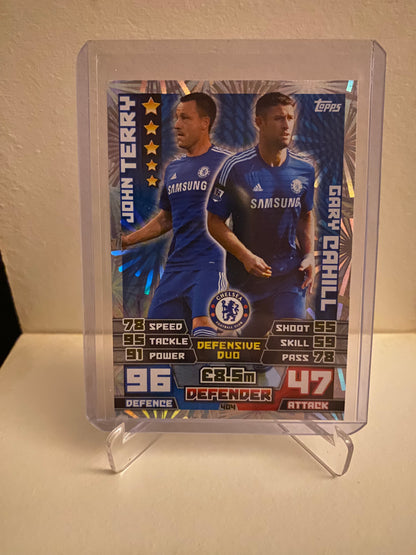 Topps Match Attax Premier League 2014/2015 Chelsea John Terry/Gary Cahill Holofoil