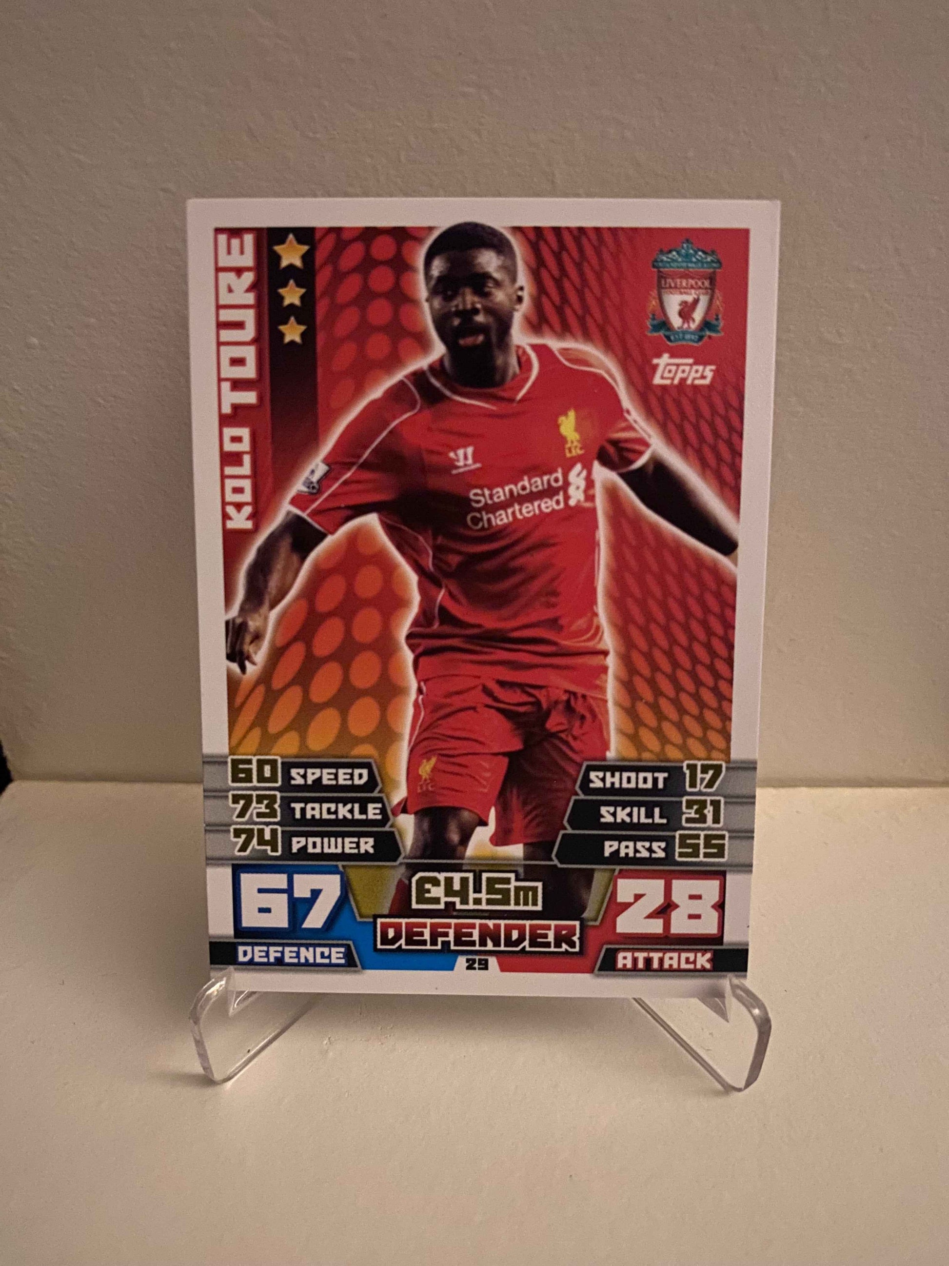 Fodbold kort Topps Match Attax Premier League 2014/2015 - Liverpool Kolo Toure - Pokedexet