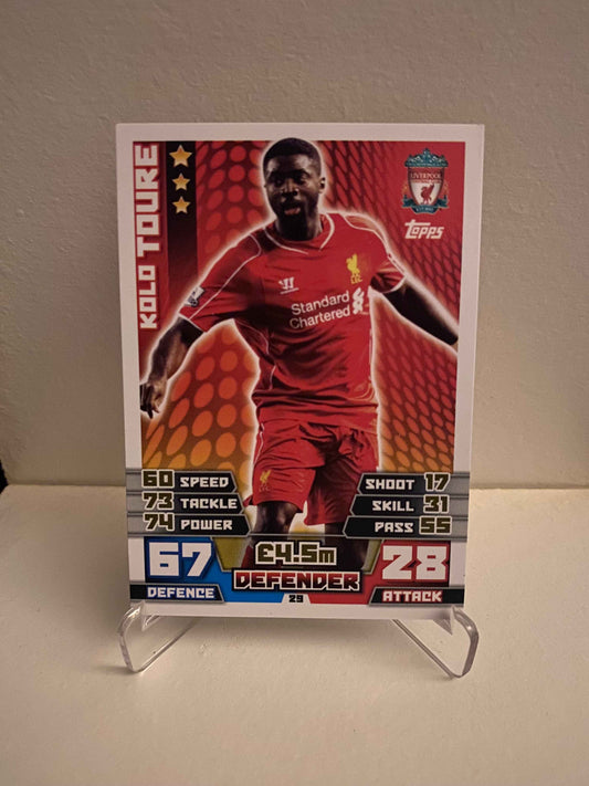 Fodbold kort Topps Match Attax Premier League 2014/2015 - Liverpool Kolo Toure - Pokedexet