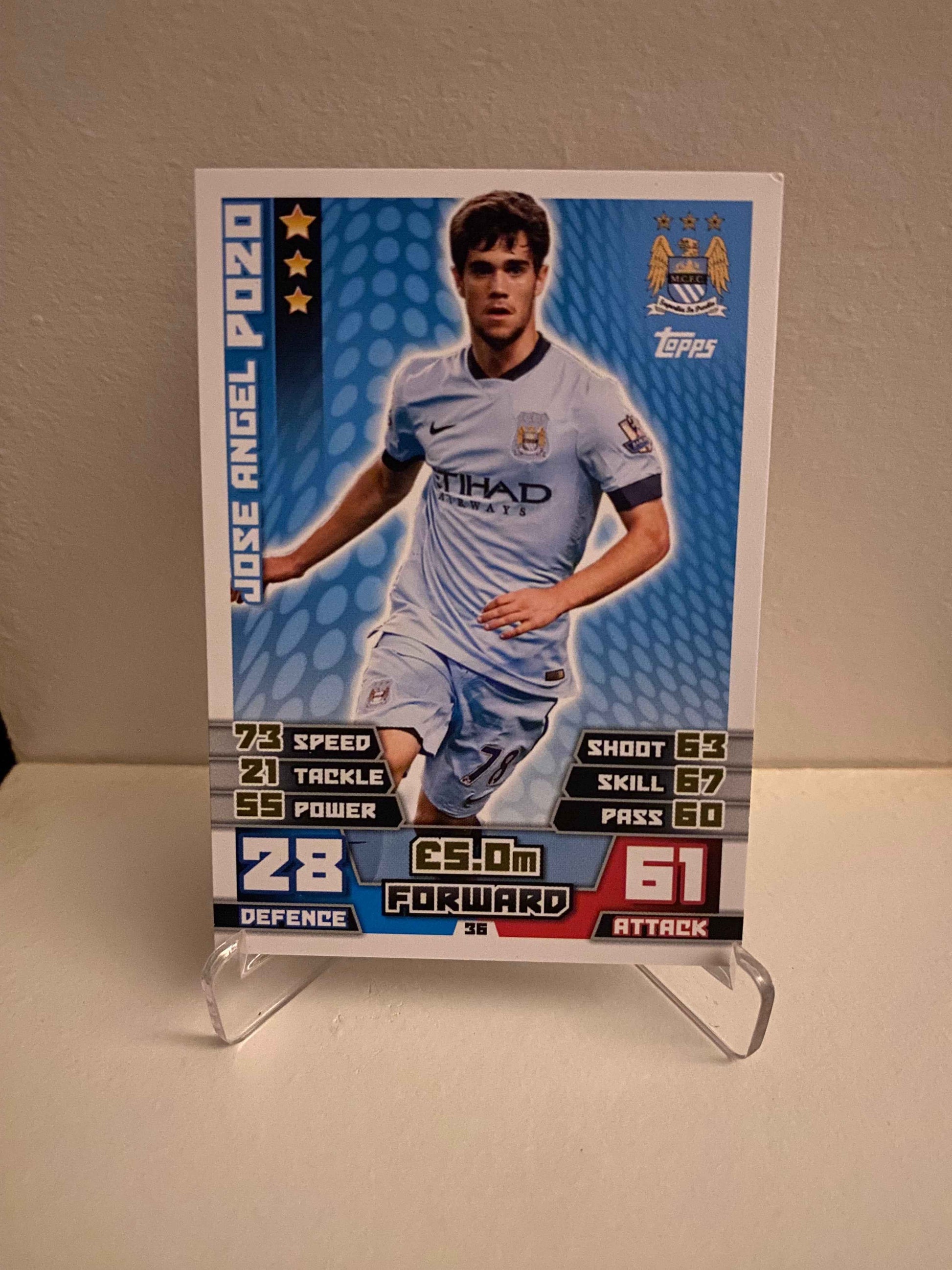 Fodbold kort Topps Match Attax Premier League 2014/2015 - Manchester City Jose Angel Pozo - Pokedexet