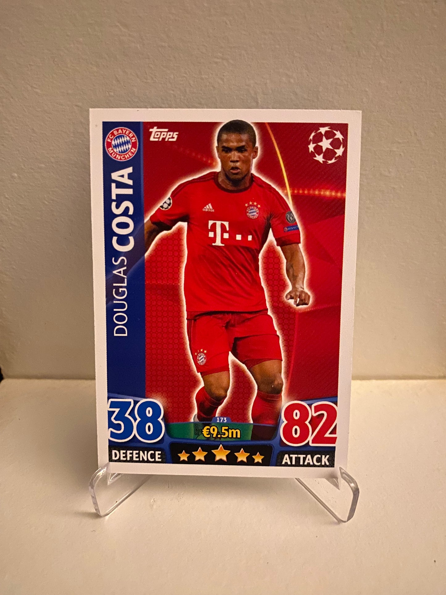 Fodbold kort Topps Match Attax UEFA Champions League 2015/2016 - Bayern München Douglas Costa - Pokedexet