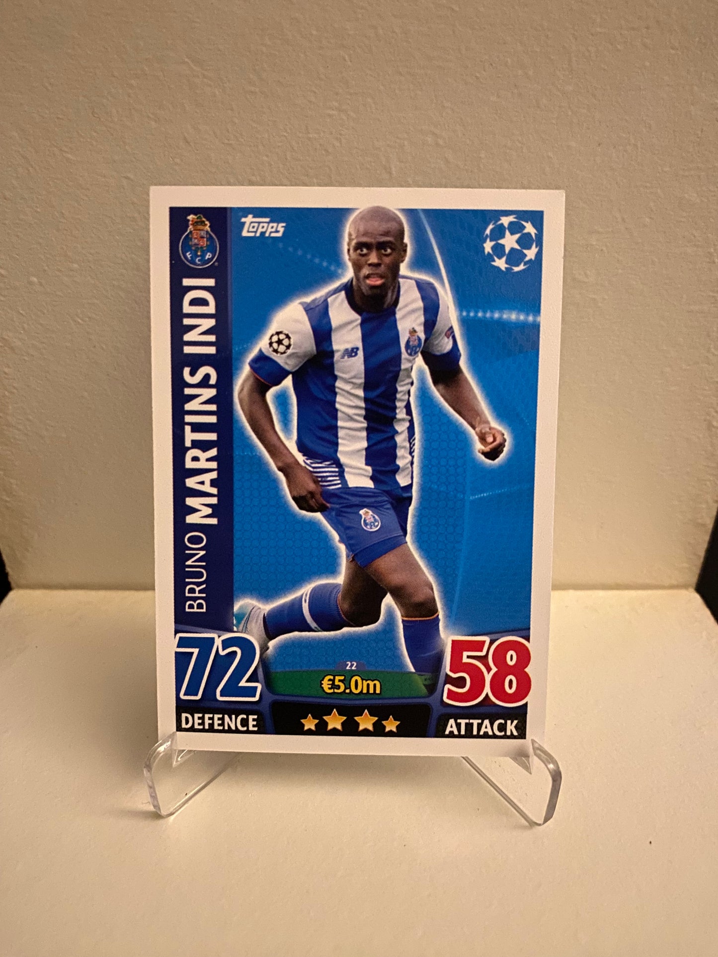Fodbold kort Topps Match Attax UEFA Champions League 2015/2016 - FC Porto Bruno Martins Indi - Pokedexet