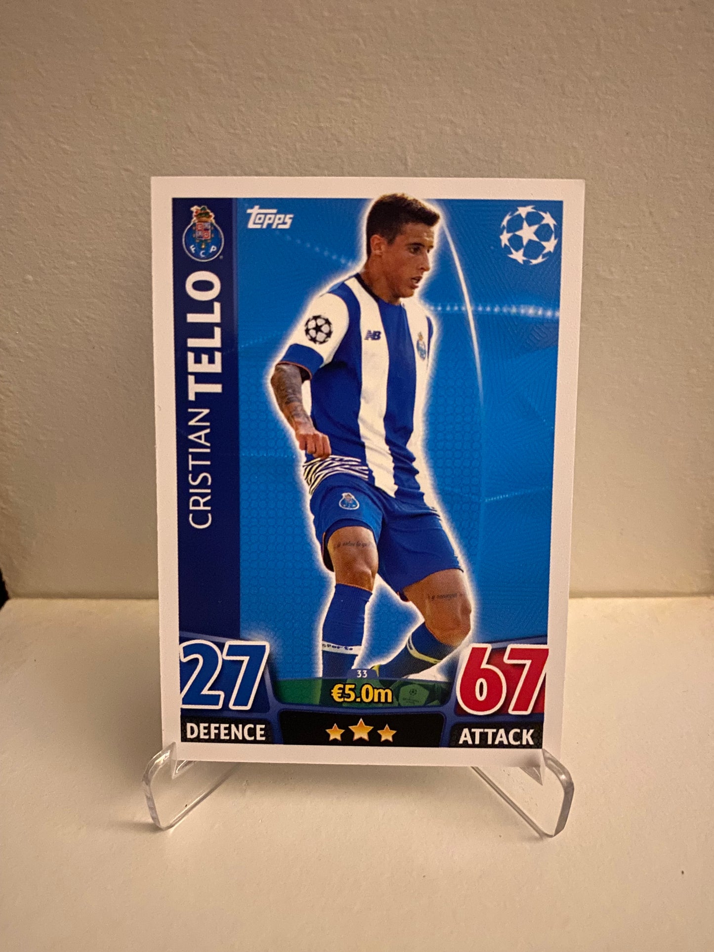Fodbold kort Topps Match Attax UEFA Champions League 2015/2016 - FC Porto Cristian Tello - Pokedexet