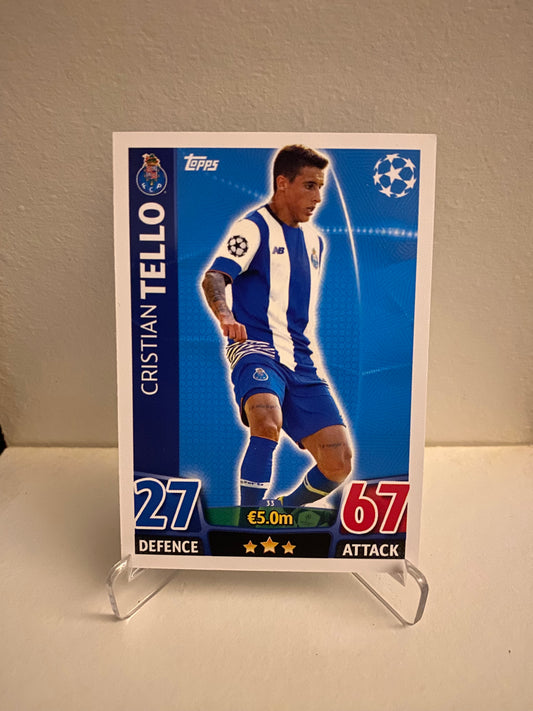 Fodbold kort Topps Match Attax UEFA Champions League 2015/2016 - FC Porto Cristian Tello - Pokedexet
