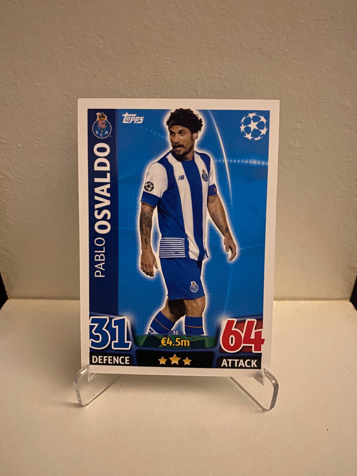 Fodbold kort Topps Match Attax UEFA Champions League 2015/2016 - FC Porto Pablo Osvaldo - Pokedexet