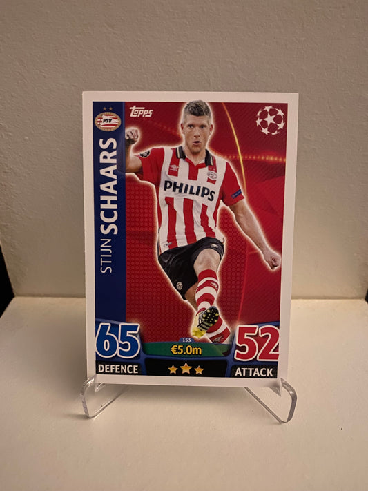 Fodbold kort Topps Match Attax UEFA Champions League 2015/2016 - PSV Eindhoven Stijn Schaars - Pokedexet