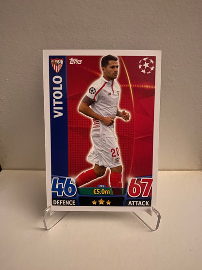 Fodbold kort Topps Match Attax UEFA Champions League 2015/2016 - Sevilla Vitolo - Pokedexet