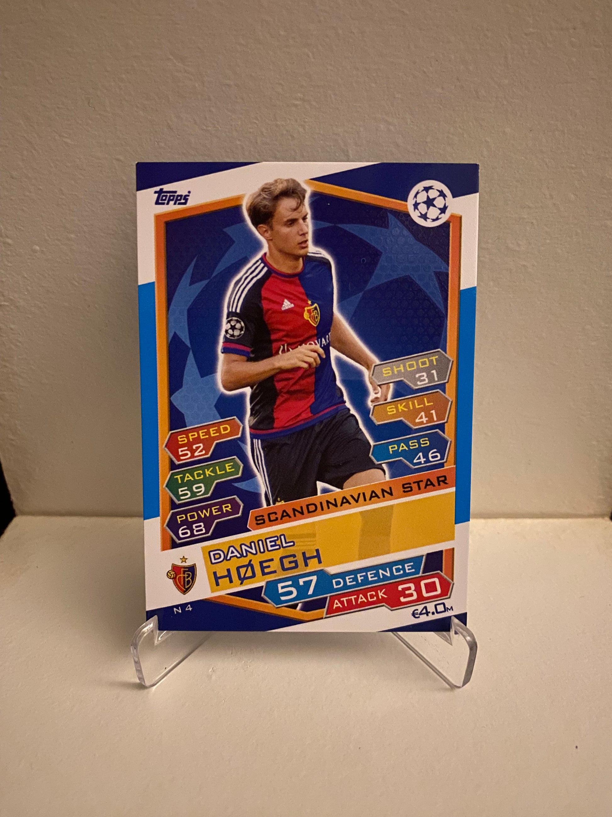 Fodbold kort Topps Match Attax UEFA Champions League 2016/2017 - Basel Daniel Høegh - Pokedexet