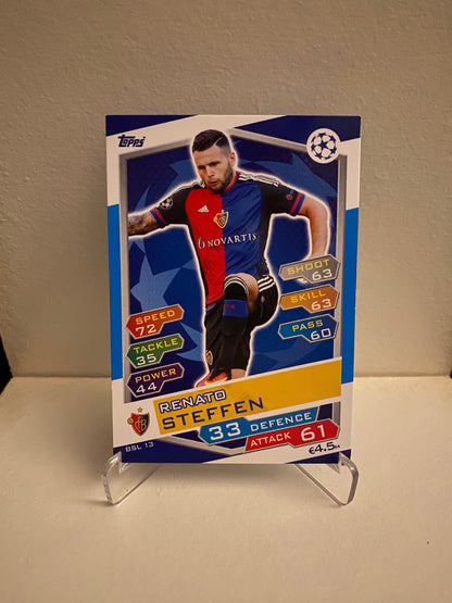 Fodbold kort Topps Match Attax UEFA Champions League 2016/2017 - Basel Renato Steffen - Pokedexet