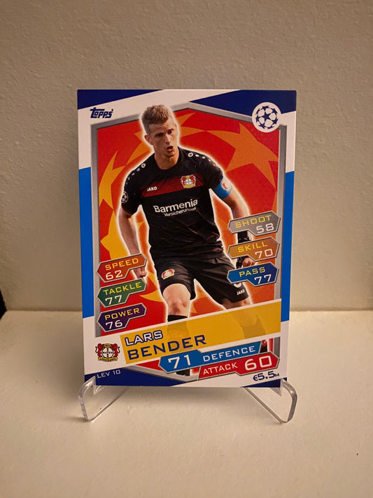 Fodbold kort Topps Match Attax UEFA Champions League 2016/2017 - Bayer Leverkusen Lars Bender - Pokedexet