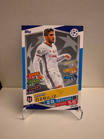 Fodbold kort Topps Match Attax UEFA Champions League 2016/2017 - Besiktas Aras Ozbiliz - Pokedexet