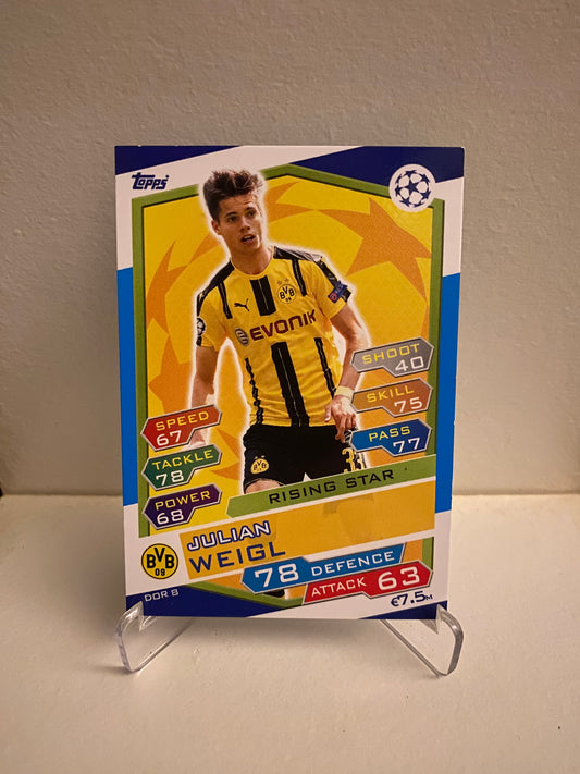 Topps Match Attax UEFA Champions League 2016/2017 Borussia Dortmund Julian Weigl