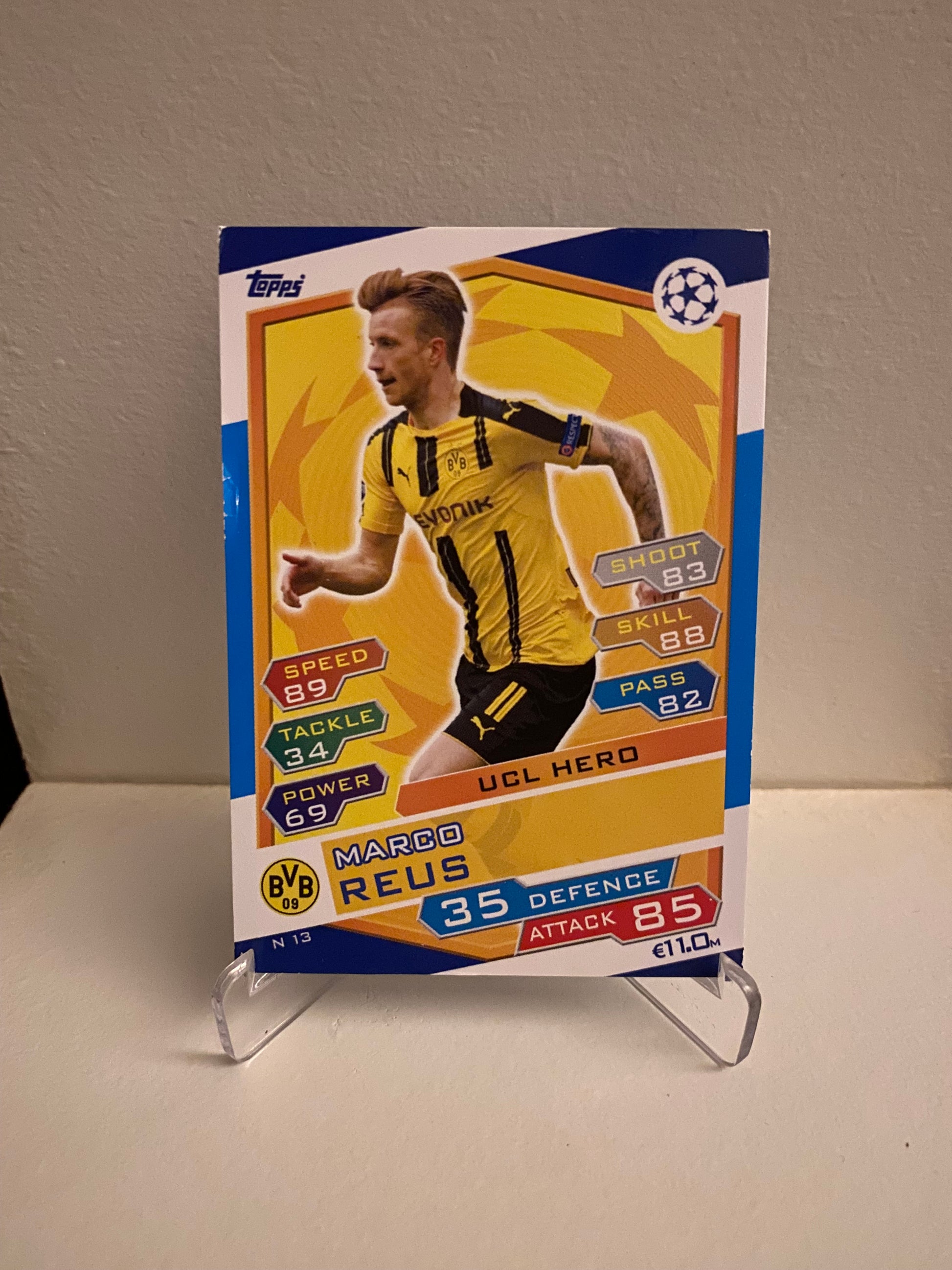 Fodbold kort Topps Match Attax UEFA Champions League 2016/2017 - Borussia Dortmund Marco Reus - Pokedexet