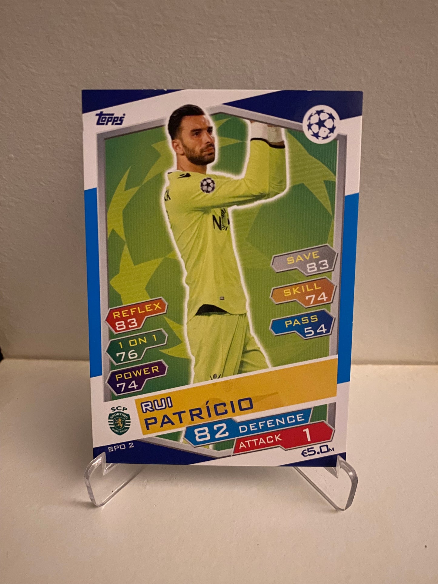 Fodbold kort Topps Match Attax UEFA Champions League 2016/2017 - Sporting Rui Patricio - Pokedexet