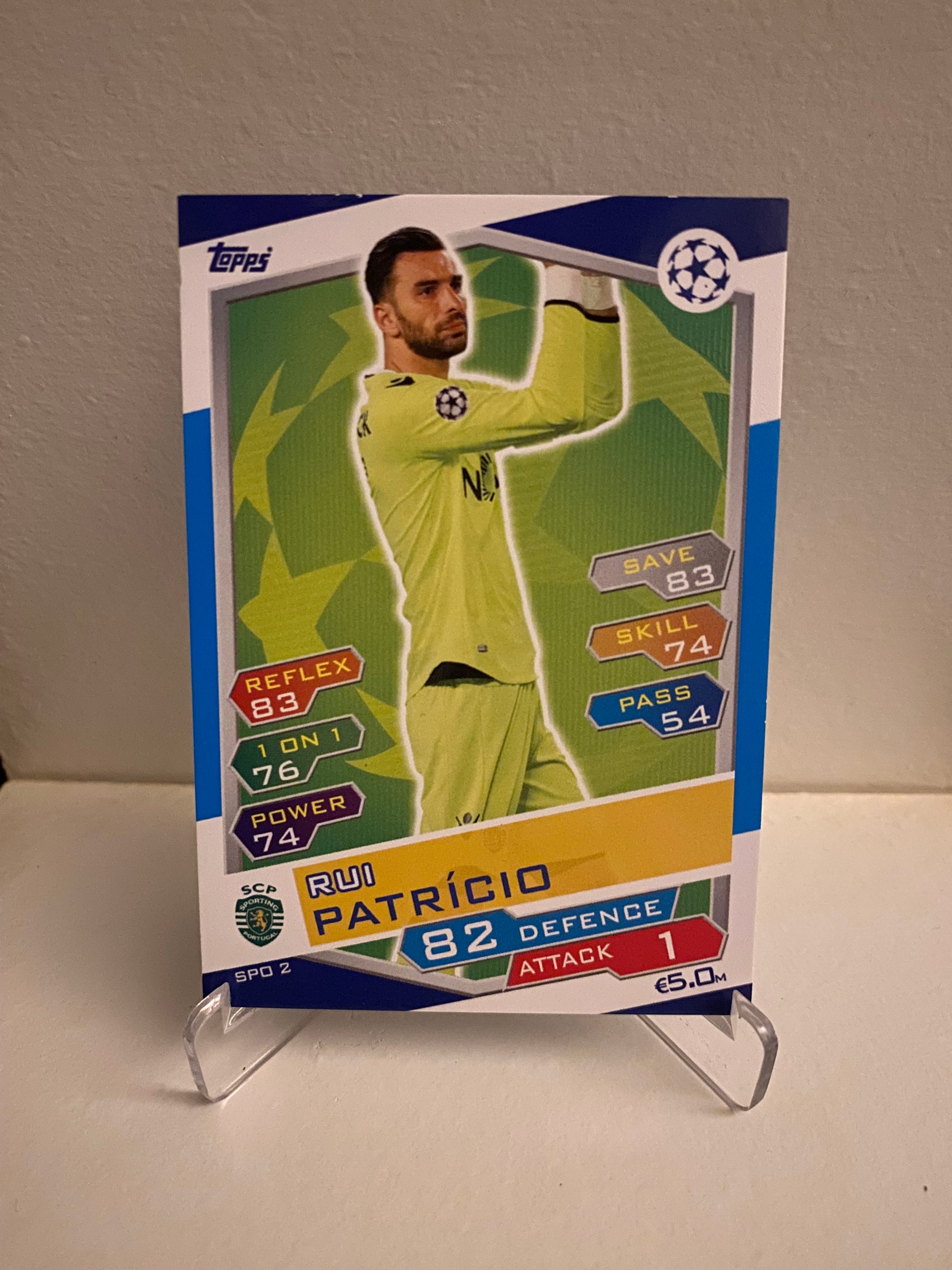 Fodbold kort Topps Match Attax UEFA Champions League 2016/2017 - Sporting Rui Patricio - Pokedexet