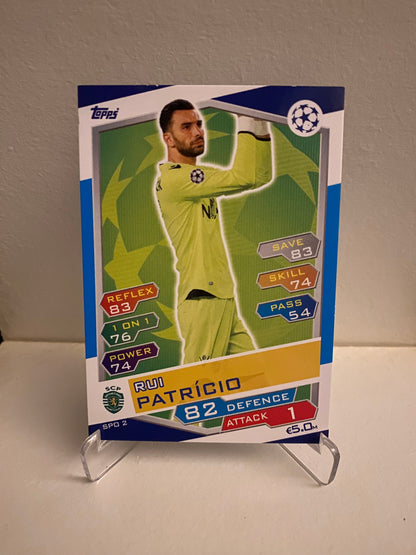 Fodbold kort Topps Match Attax UEFA Champions League 2016/2017 - Sporting Rui Patricio - Pokedexet