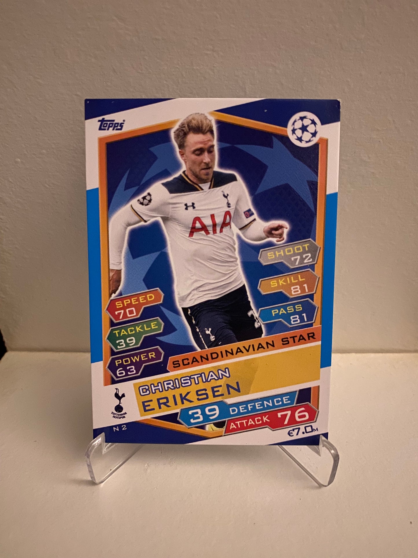 Fodbold kort Topps Match Attax UEFA Champions League 2016/2017 - Tottenham Christian Eriksen - Pokedexet