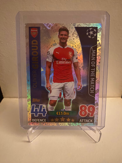 Topps Match Attax UEFA Champions League Arsenal Olivier Giroud Holofoil