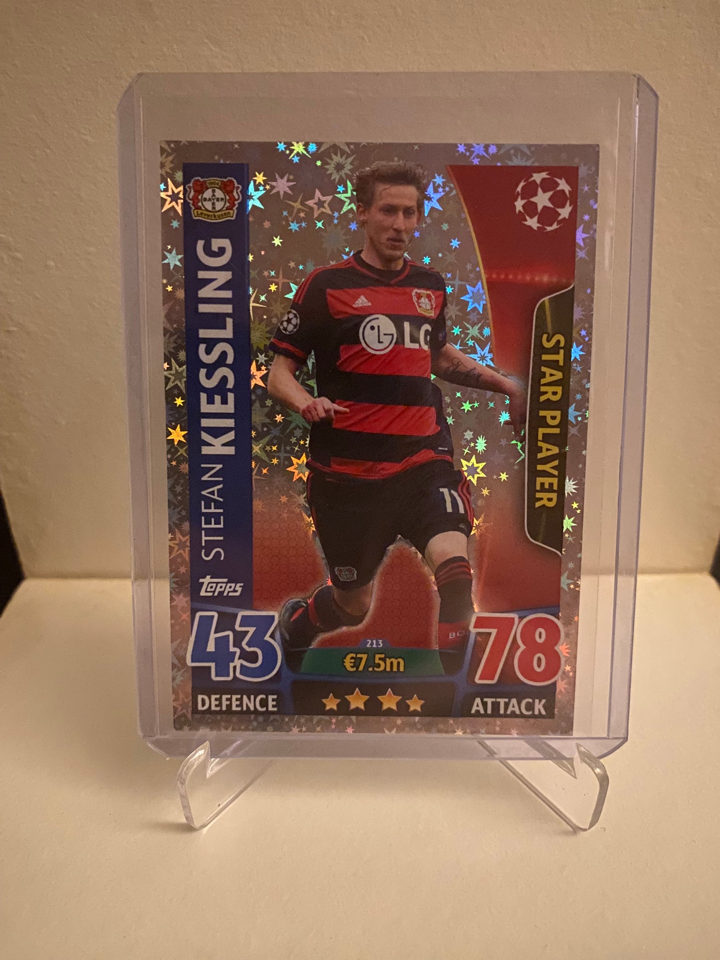 Topps Match Attax UEFA Champions League Bayer Leverkusen Stefan Kiessling Holofoil