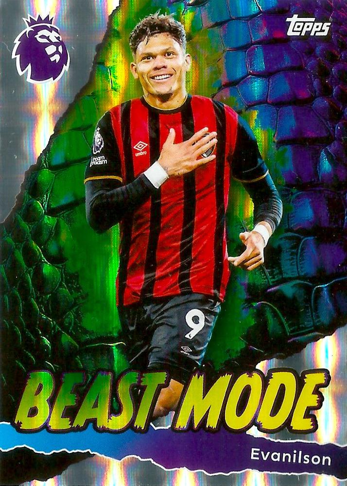 Fodbold kort Topps Premier League 2025/2026 - Beast Mode Evanilson - Pokedexet