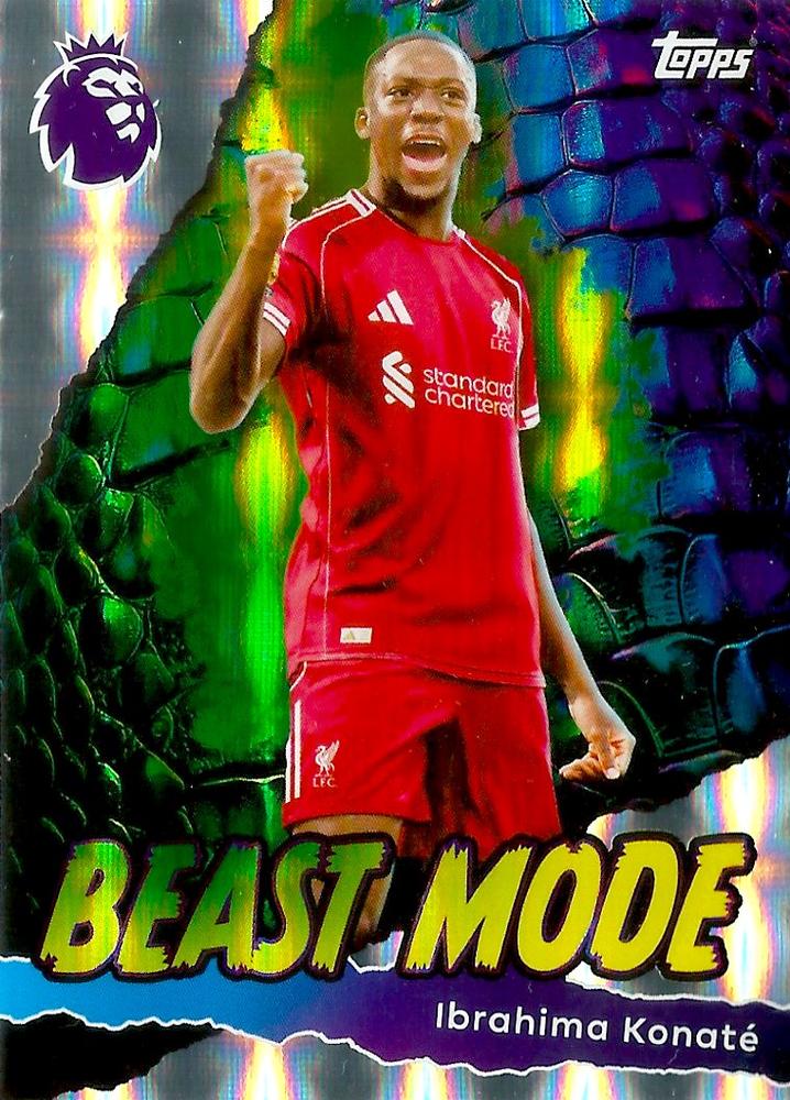 Fodbold kort Topps Premier League 2025/2026 - Beast Mode Ibrahima Konate - Pokedexet