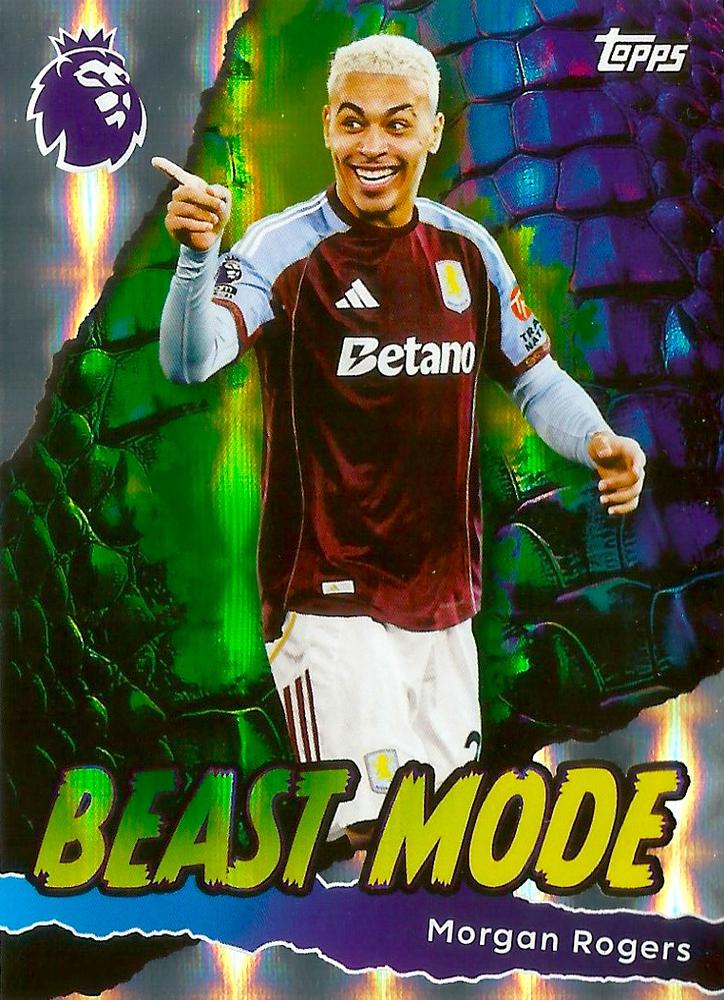 Fodbold kort Topps Premier League 2025/2026 - Beast Mode Morgan Rogers - Pokedexet