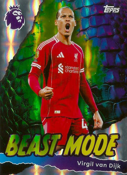 Fodbold kort Topps Premier League 2025/2026 - Beast Mode Virgil Van Dijk - Pokedexet