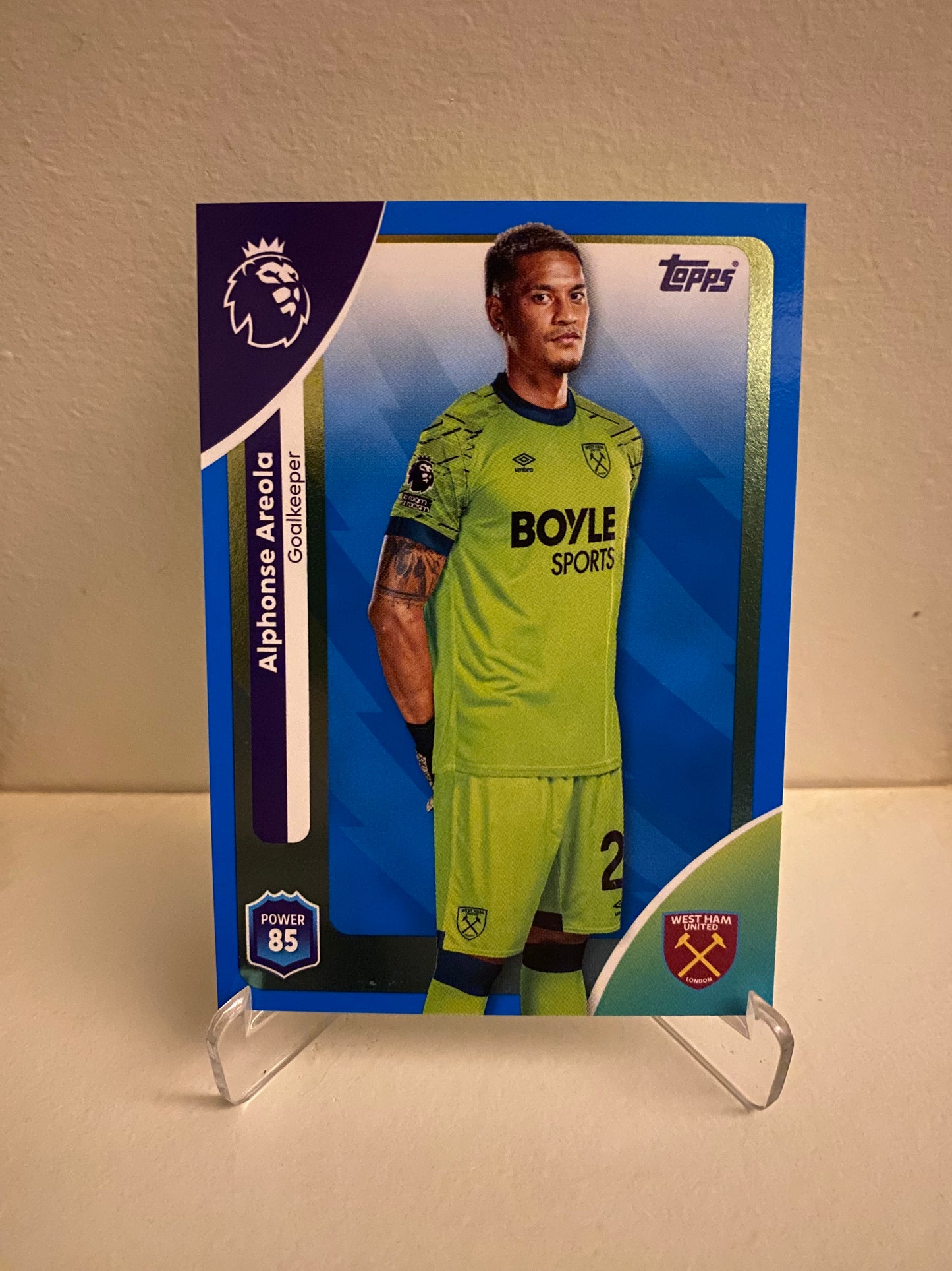 Fodbold kort Topps Premier League 2025/2026 - Blue Parallel Alphonse Areola - Pokedexet