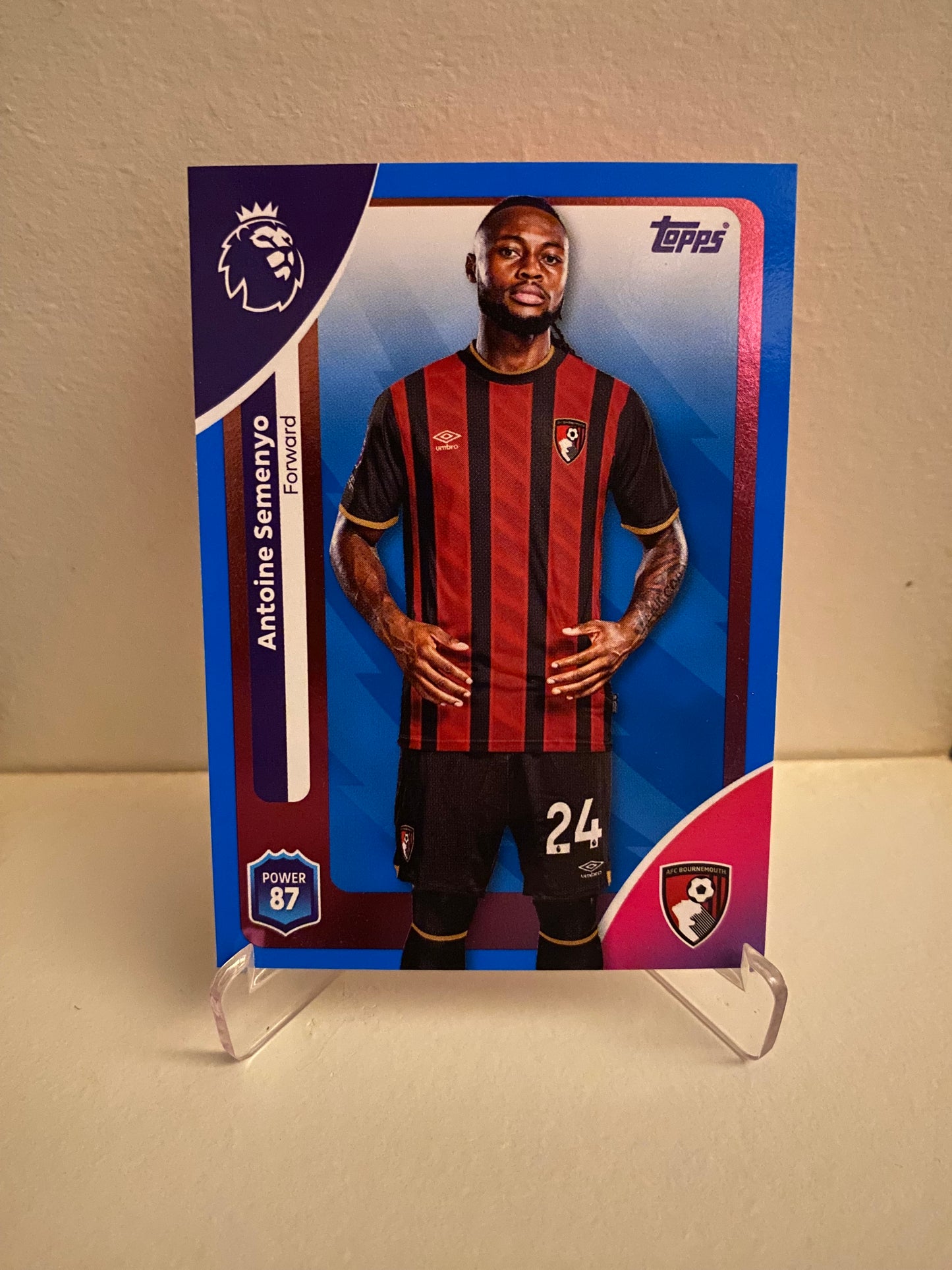 Fodbold kort Topps Premier League 2025/2026 - Blue Parallel Antoine Semenyo - Pokedexet