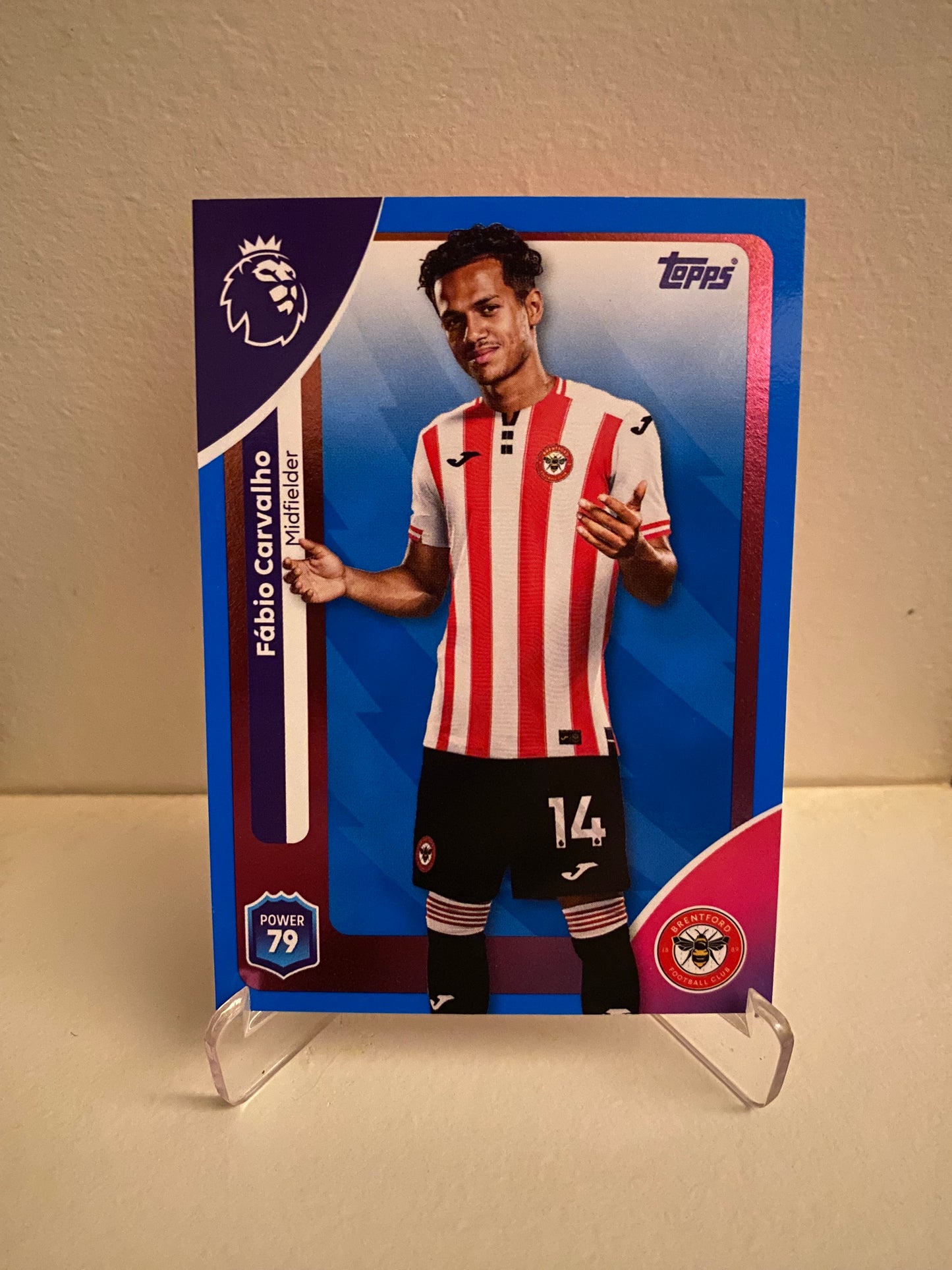 Fodbold kort Topps Premier League 2025/2026 - Blue Parallel Fabio Carvalho - Pokedexet