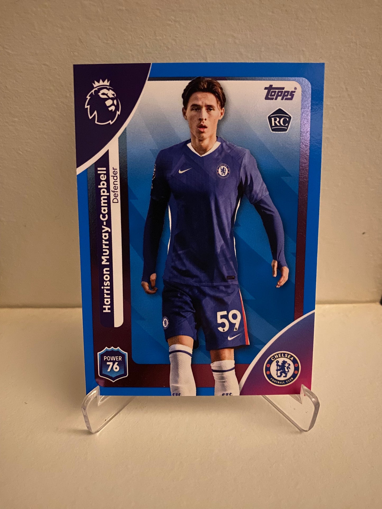 Fodbold kort Topps Premier League 2025/2026 - Blue Parallel Harrison Murray-Campbell - Pokedexet