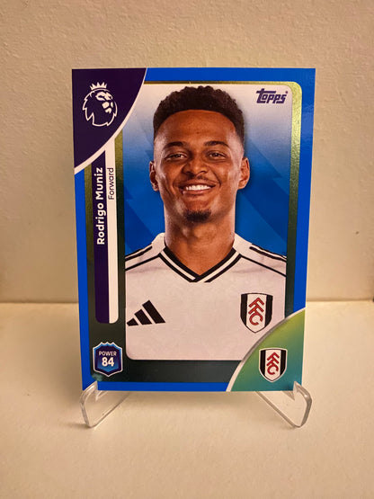 Fodbold kort Topps Premier League 2025/2026 - Blue Parallel Rodrigo Muniz - Pokedexet