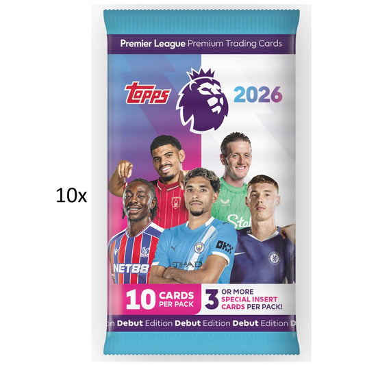 Topps Premier League 2025/2026 Booster Pakker Debut Edition