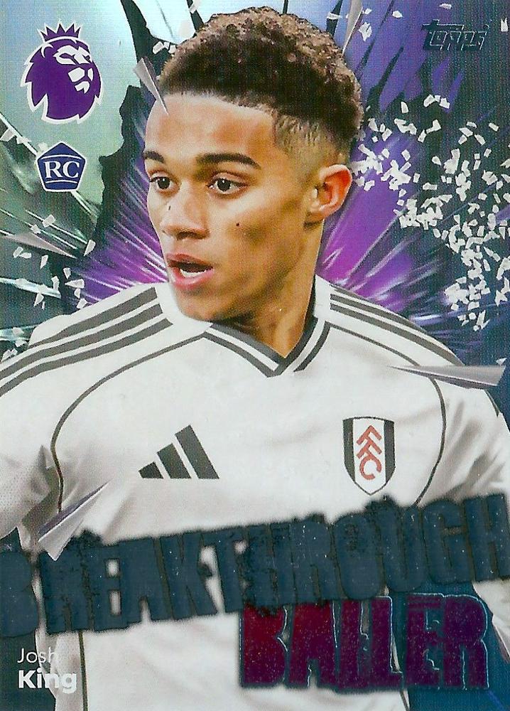 Fodbold kort Topps Premier League 2025/2026 - Breakthrough Baller Josh King - Pokedexet