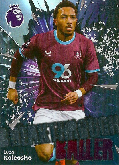 Fodbold kort Topps Premier League 2025/2026 - Breakthrough Baller Luca Koleosho - Pokedexet