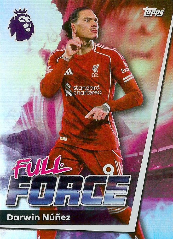 Fodbold kort Topps Premier League 2025/2026 - Full Force Darwin Nunez - Pokedexet
