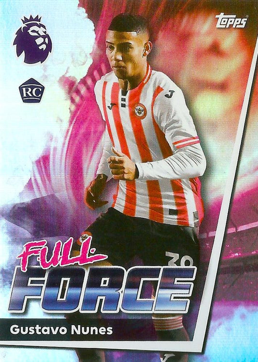 Fodbold kort Topps Premier League 2025/2026 - Full Force Gustavo Nunes - Pokedexet