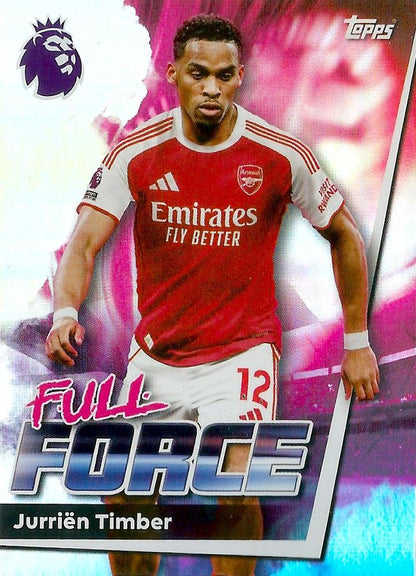 Fodbold kort Topps Premier League 2025/2026 - Full Force Jurrien Timber - Pokedexet