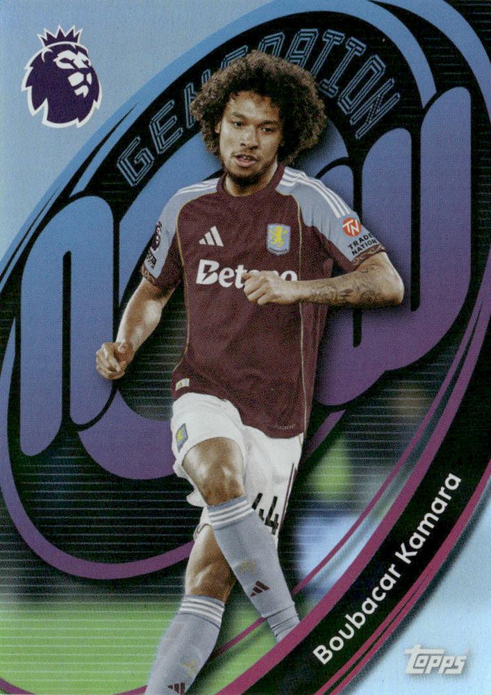 Fodbold kort Topps Premier League 2025/2026 - Generation Now Boubacar Kamara - Pokedexet