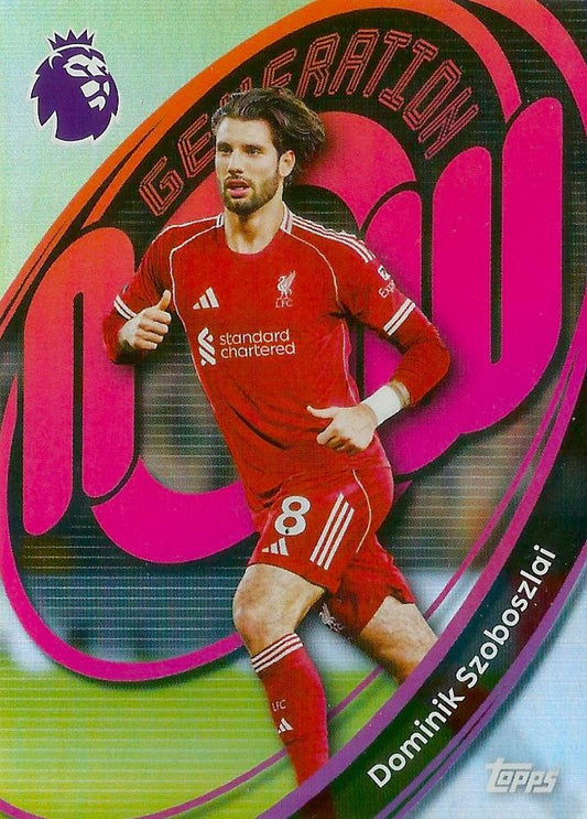 Fodbold kort Topps Premier League 2025/2026 - Generation Now Dominik Szoboszlai - Pokedexet