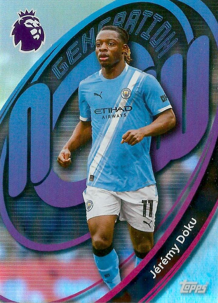 Fodbold kort Topps Premier League 2025/2026 - Generation Now Jeremy Doku - Pokedexet