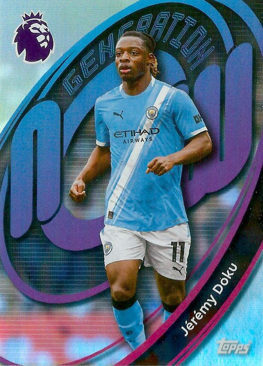 Fodbold kort Topps Premier League 2025/2026 - Generation Now Jeremy Doku - Pokedexet