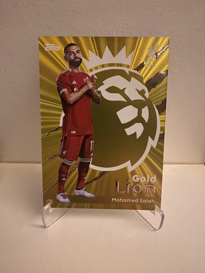 Fodbold kort Topps Premier League 2025/2026 - Gold Lion Mohamed Salah - Pokedexet