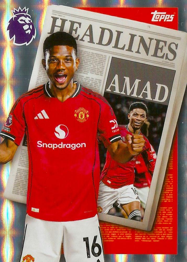 Fodbold kort Topps Premier League 2025/2026 - Headlines Amad - Pokedexet