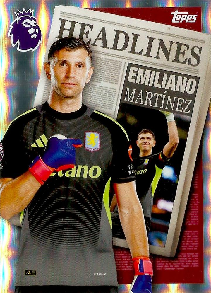 Fodbold kort Topps Premier League 2025/2026 - Headlines Emiliano Martinez - Pokedexet
