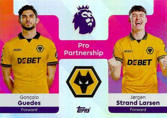 Fodbold kort Topps Premier League 2025/2026 - Pro Partnership Goncalo Guedes/Jørgen Strand Larsen - Pokedexet