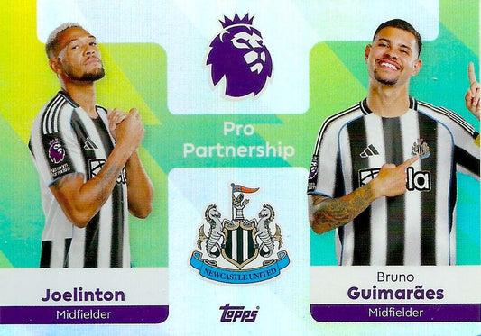 Fodbold kort Topps Premier League 2025/2026 - Pro Partnership Joelinton/Bruno Guimaraes - Pokedexet