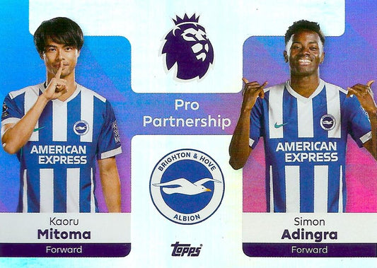 Fodbold kort Topps Premier League 2025/2026 - Pro Partnership Kaoru Mitoma/Simon Adingra - Pokedexet
